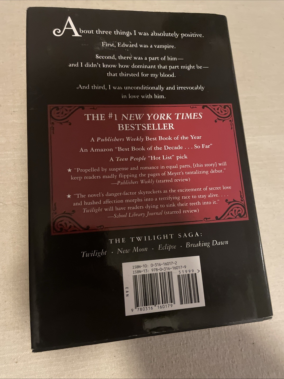 Twilight Stephenie Meyer Original Edition Later Printing Rare Hardcover