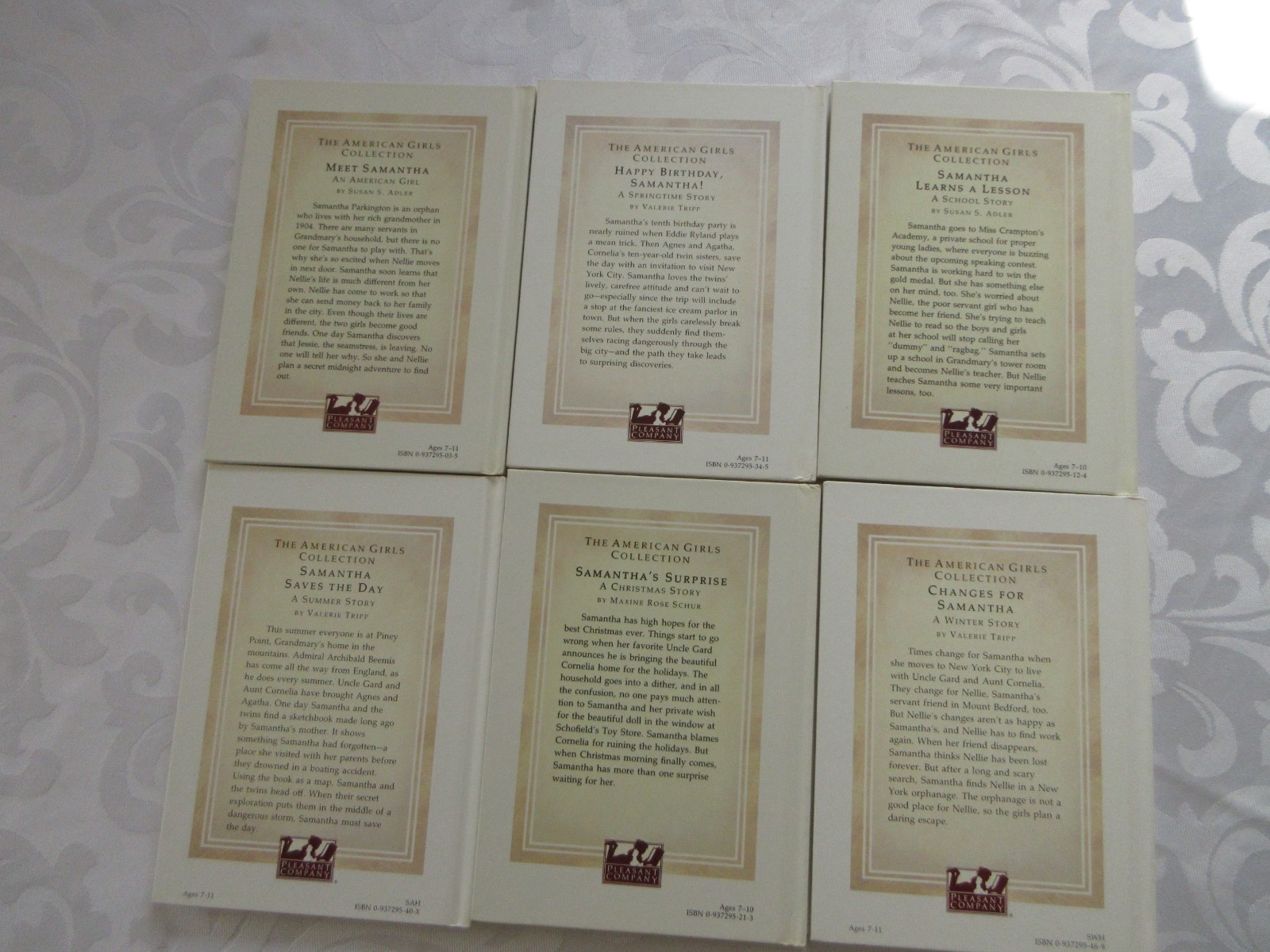 AG Pleasant Company SAMANTHA Hardcover BOOK Set -6, 1st PRINTING, 1ST ED. 1988