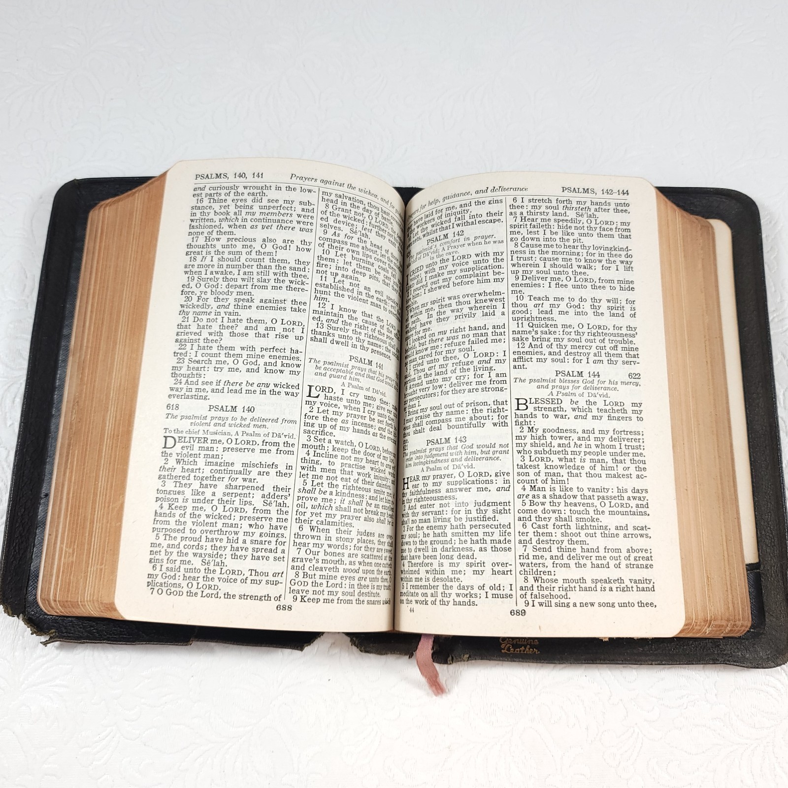 Holy Bible Pronouncing National Bible Press Undated Leather Authorized KJV