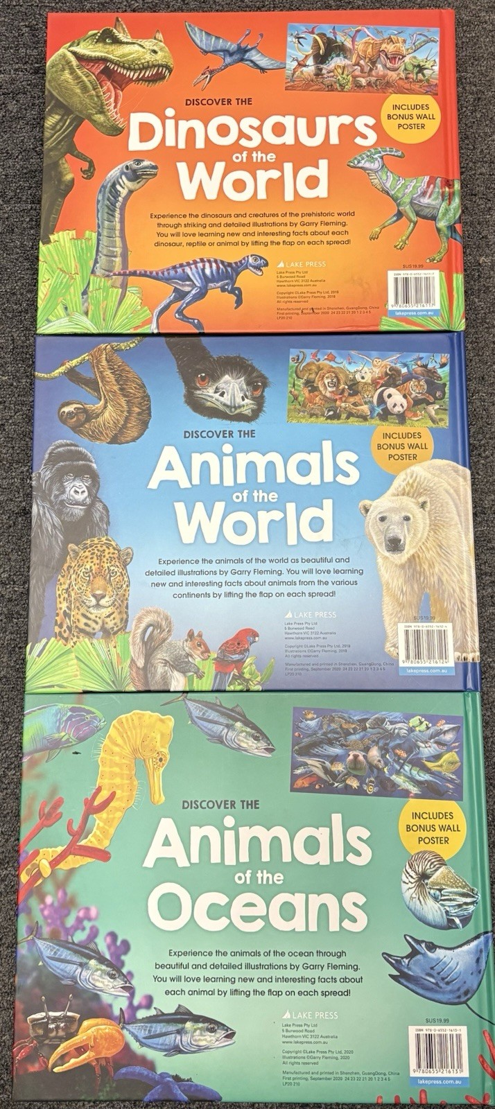 Discover Animals and Dinosaurs of the World Brand New with Posters