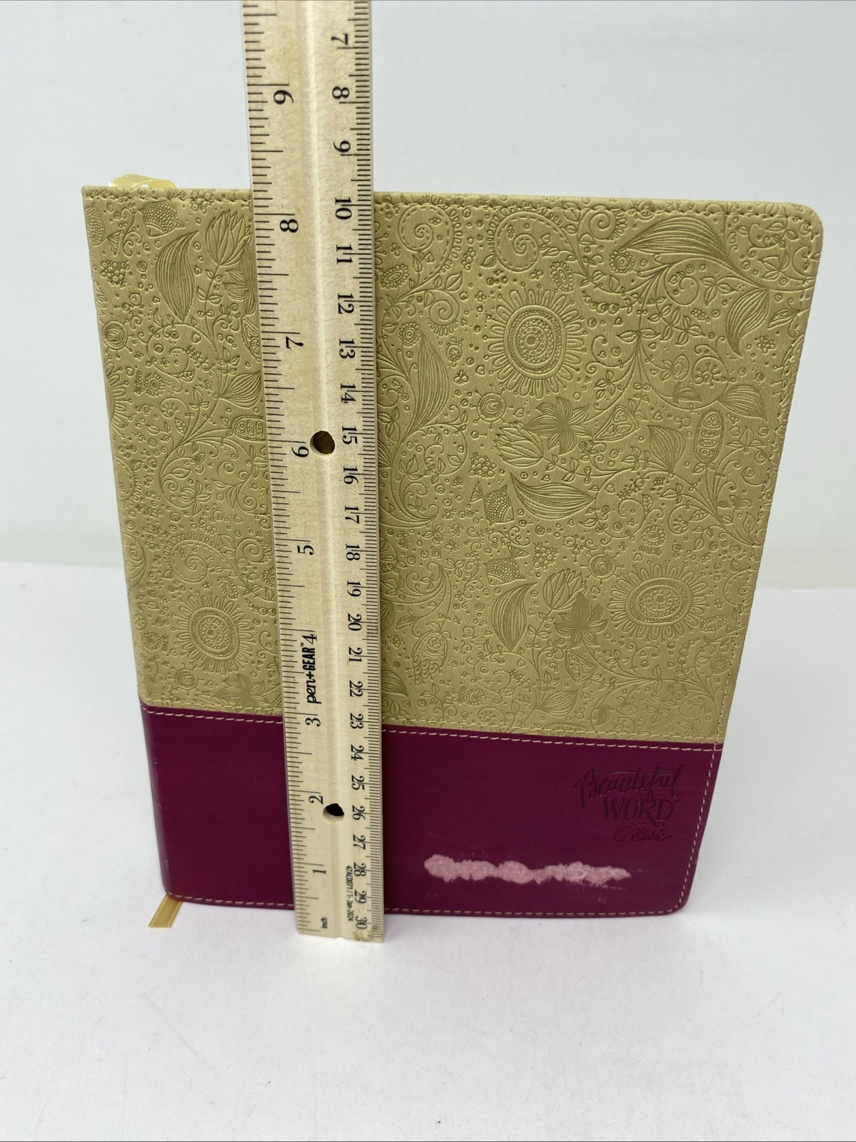 KJV Beautiful Word Bible Italian Duo-tone Tan Pink (Journaling Note Wide Margin)