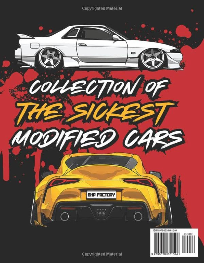 Modified Cars Coloring Book: JDM, Retro & Sport Car Illustrations for Adults and