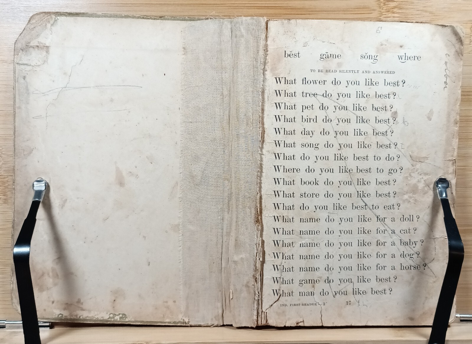 Indiana Educational Series – First Reader – Unkown year – missing first few page