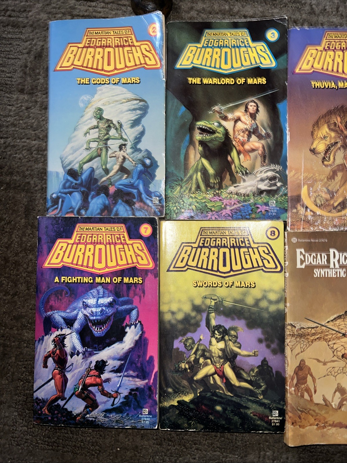 The Martian Tales of Edgar Rice Burroughs Lot of 10 Vols. 2 3 4 5 6 7 8 9 10 11