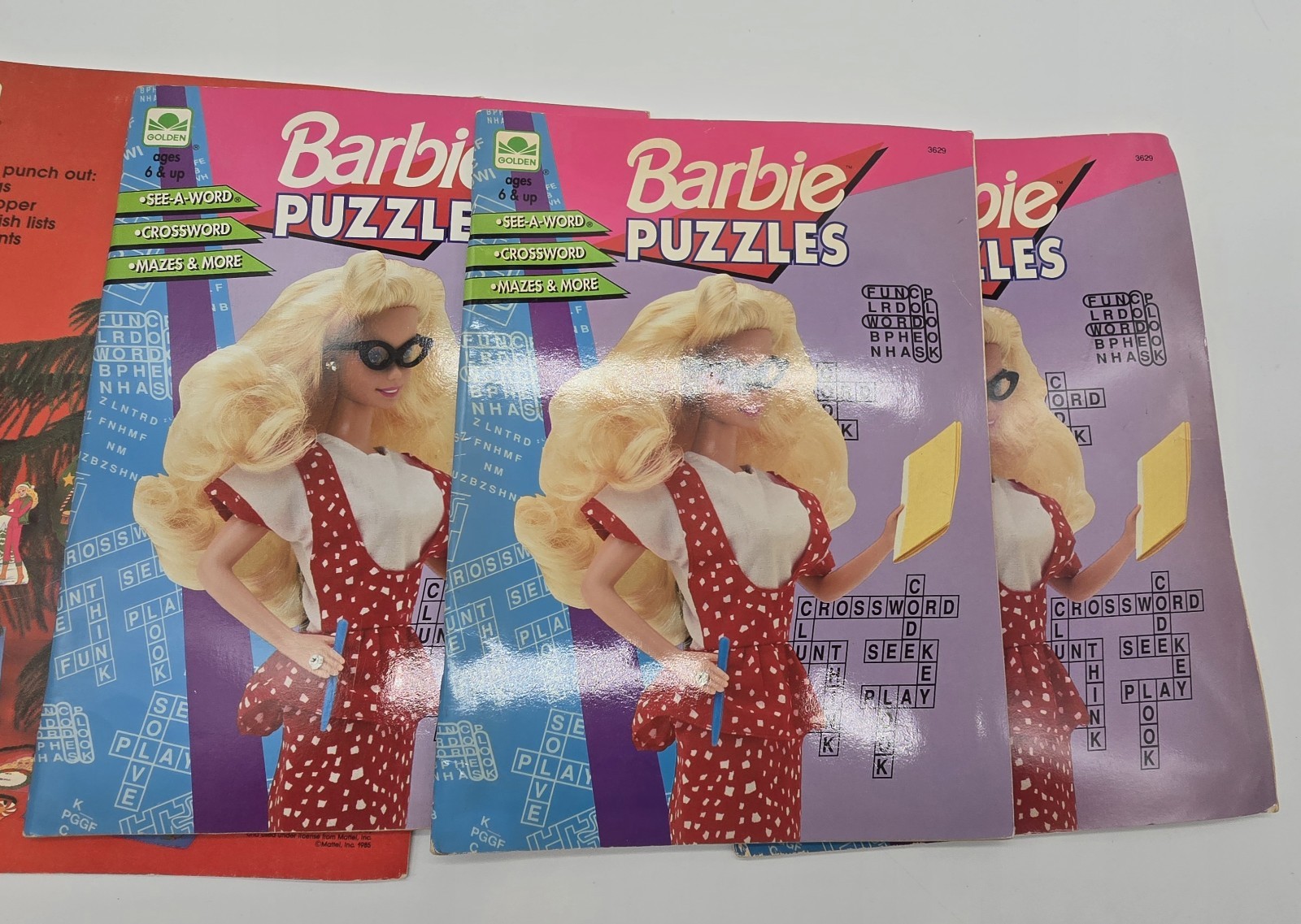 12 Vintage Barbie Coloring Paint Press Out Activity Books Lot Used Various Con.