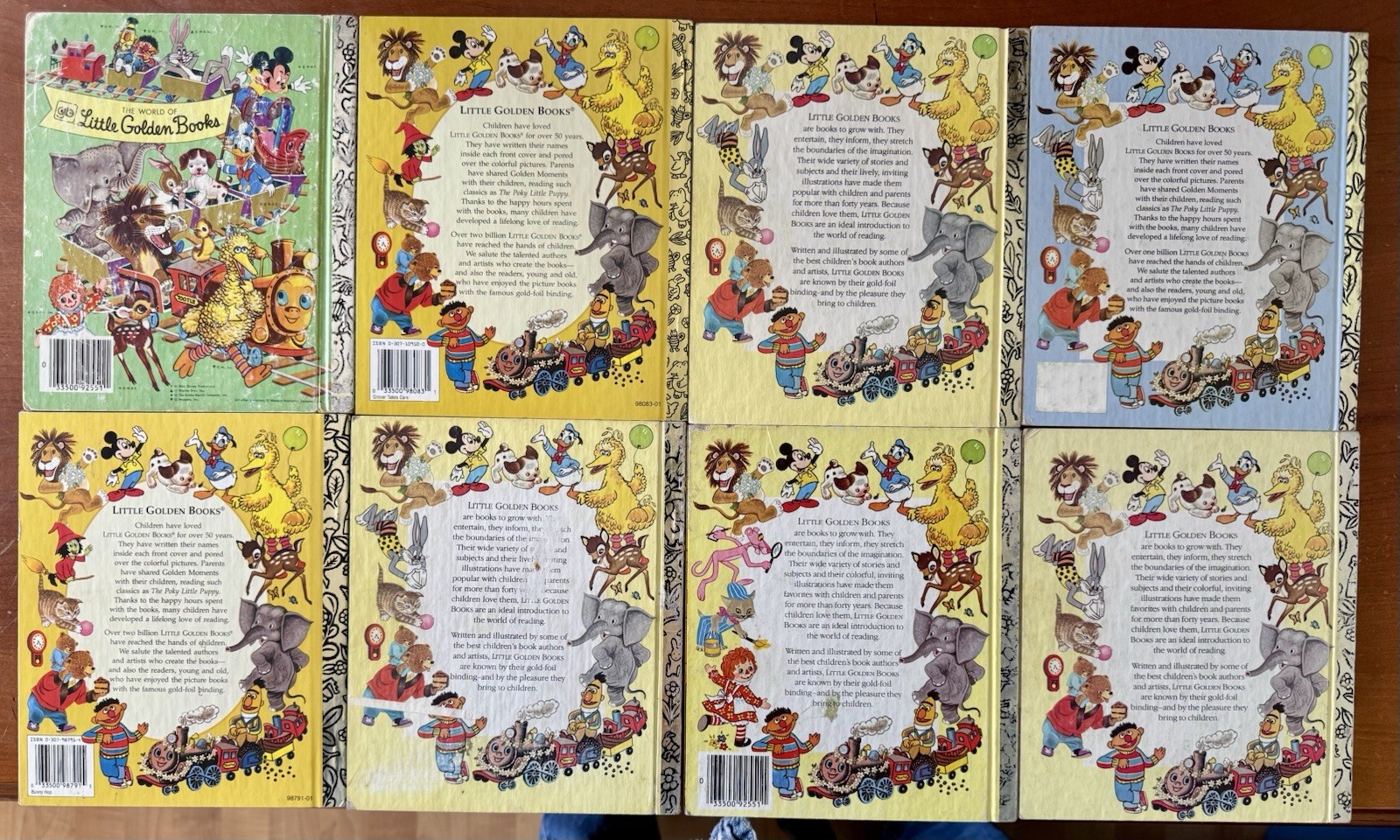 A Little Golden Book Vintage CTW Sesame Street 8 Book Lot – Grover, Big Bird