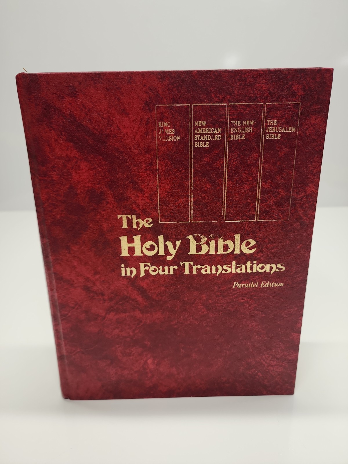 1972 THE HOLY BIBLE in Four Translations Parallel Edition LARGE Hardcover