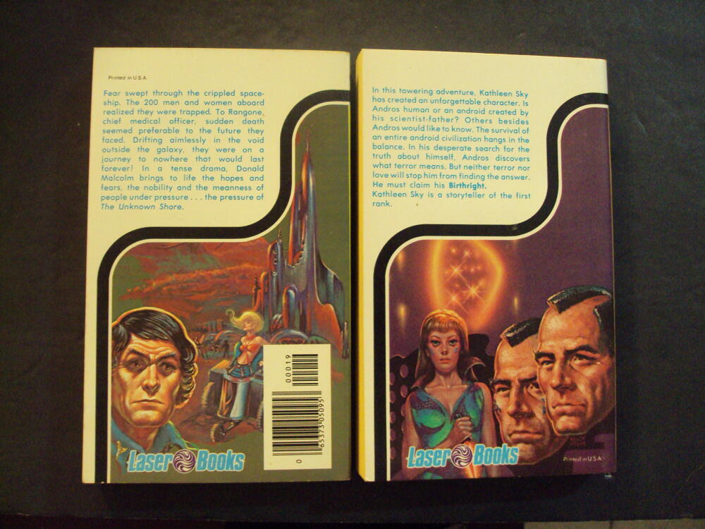 2 Laser Books PBs #19 Unknown Shore Don Malcolm; #14 Birthright Kathlee ID:84654