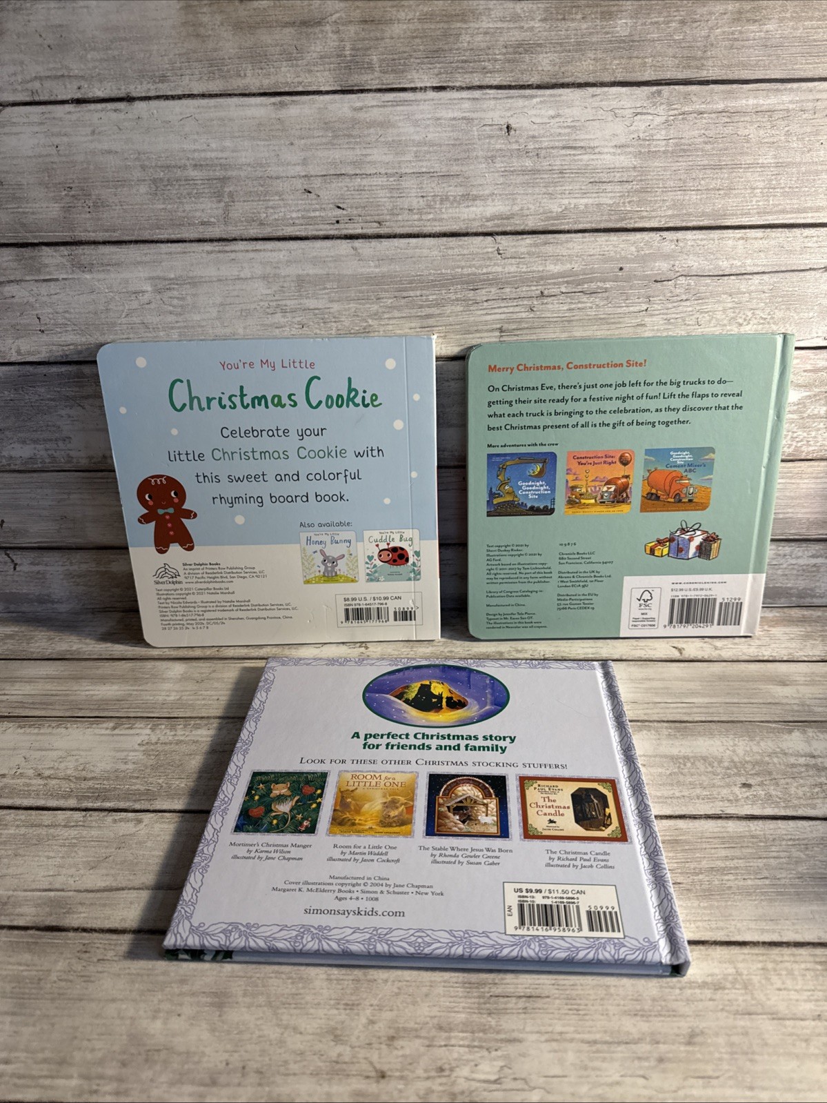 NEW! Lot Of 3 Christmas Touch Feel Experience Books Christmas Cookie + 2 More