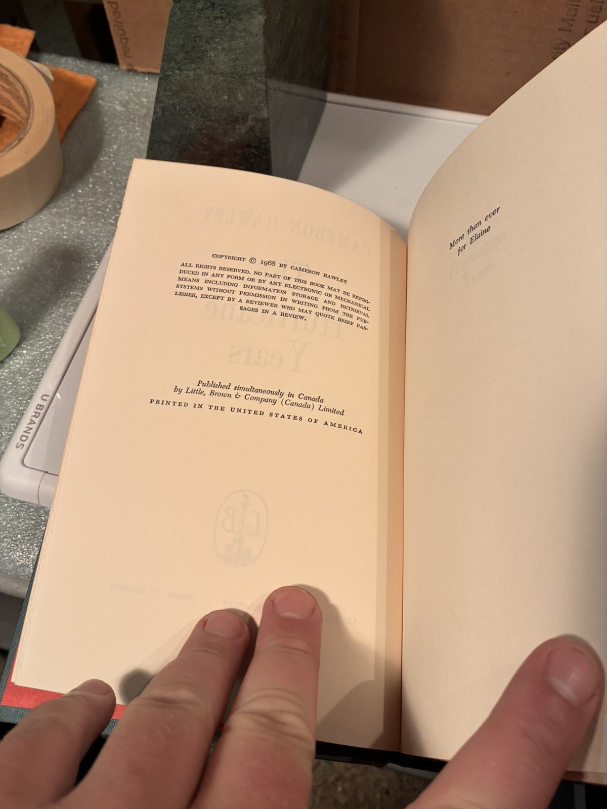Rare The Hurricane Years Cameron Hawley 1968 Hardcover Little Brown