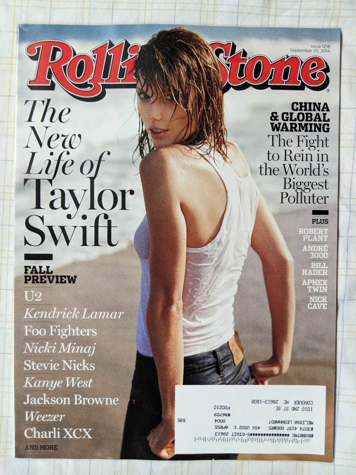 Taylor Swift – Rolling Stone Magazine – Issue 1218 – September 25,2014