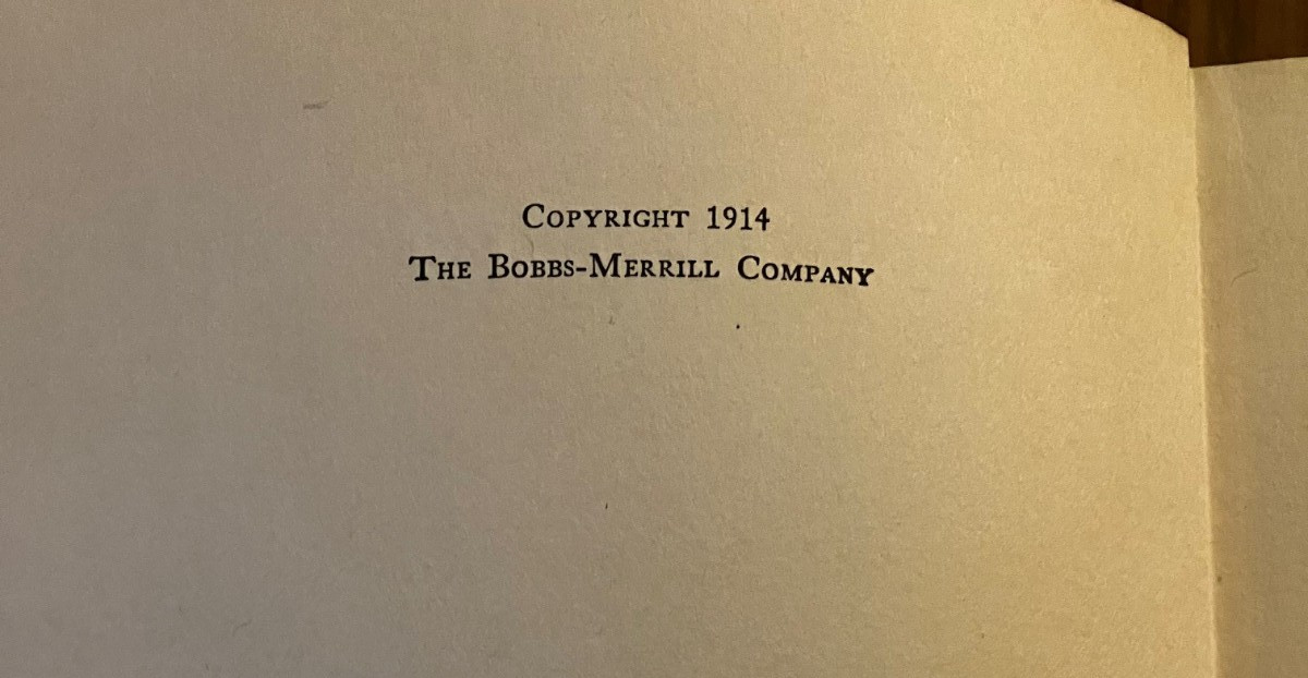 Love Insurance by Earl Derr Biggers 1st Edition HC Vintage 1914 Bobs Merrill Co.