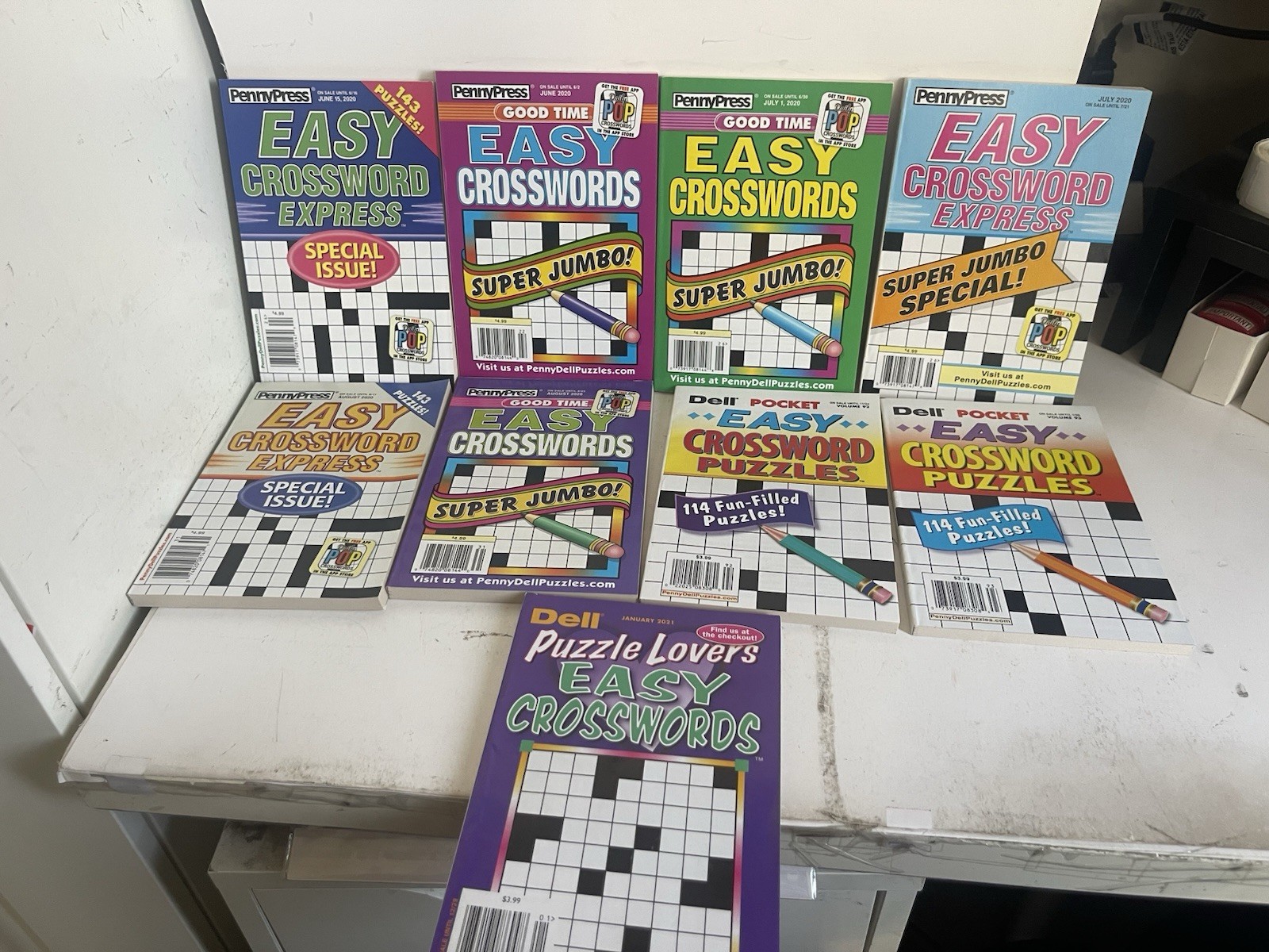 Lot of 33 Penny Press Dell Word Search Puzzle Books Word Seek Random Mix