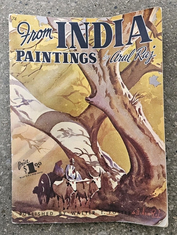 Vtg WALTER T. FOSTER #74 FROM INDIA PAINTINGS by Arul Raj How to Paint Book