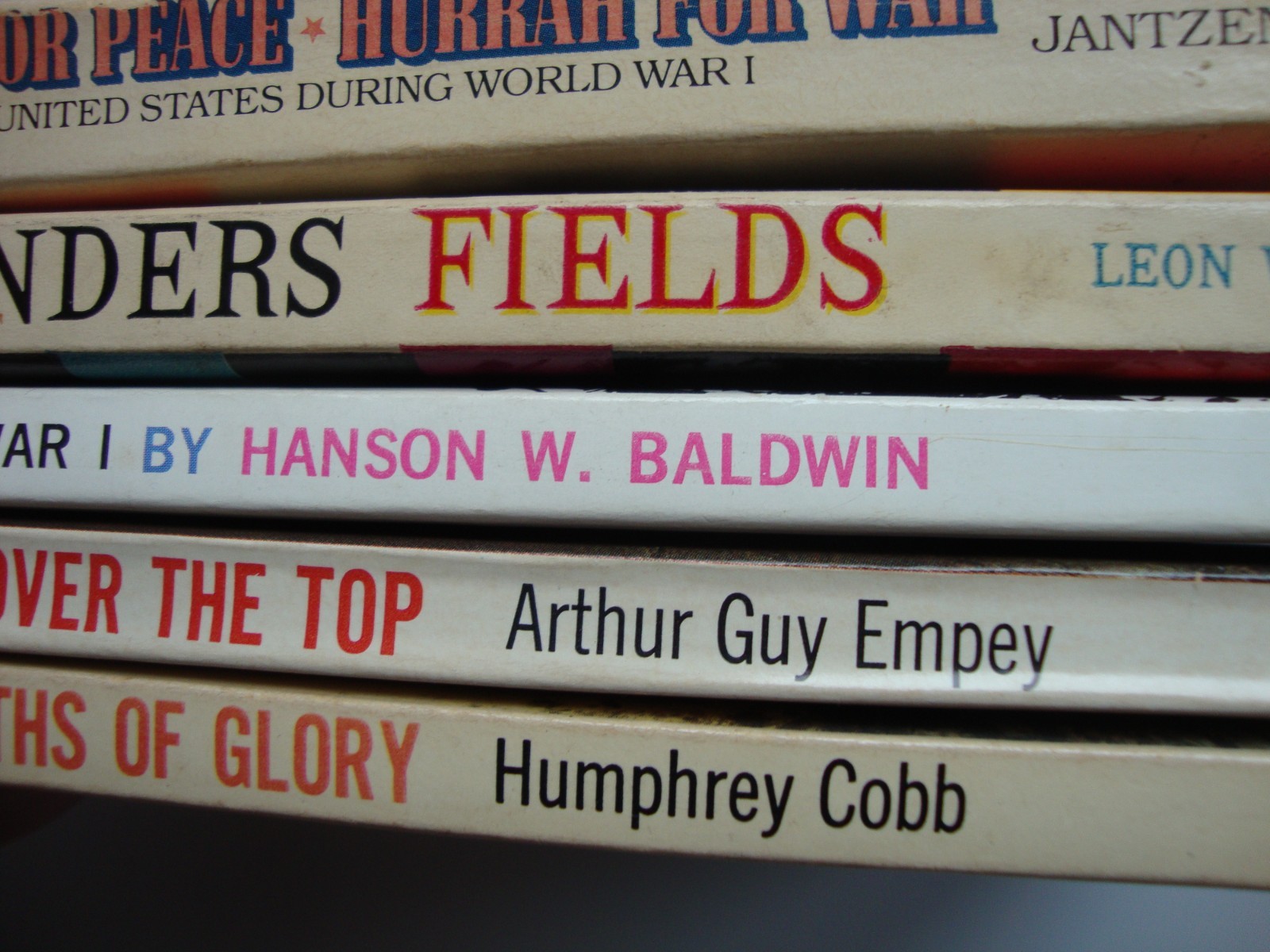 5 new WORLD WAR I paperback books PATHS GLORY, FLANDERS, PEACE non-fiction RARE