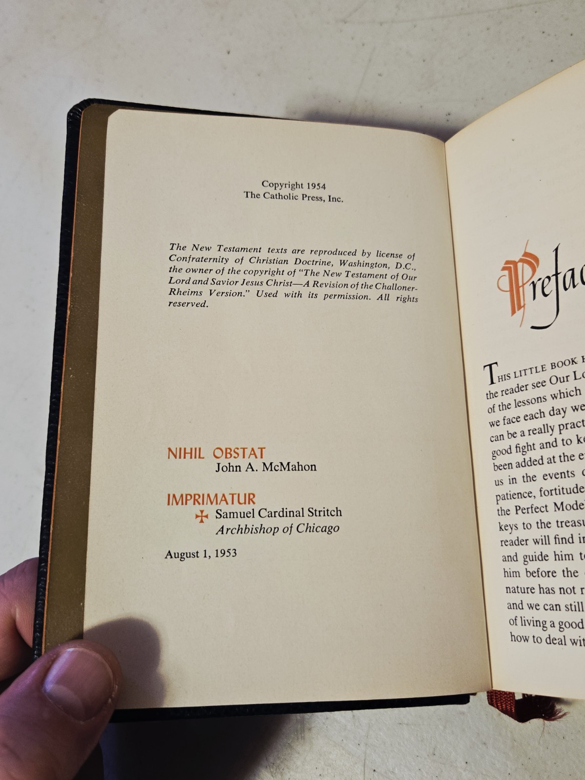 THE LIFE OF CHRIST by The Catholic Press, 1954 Blue/Gold Hardcover