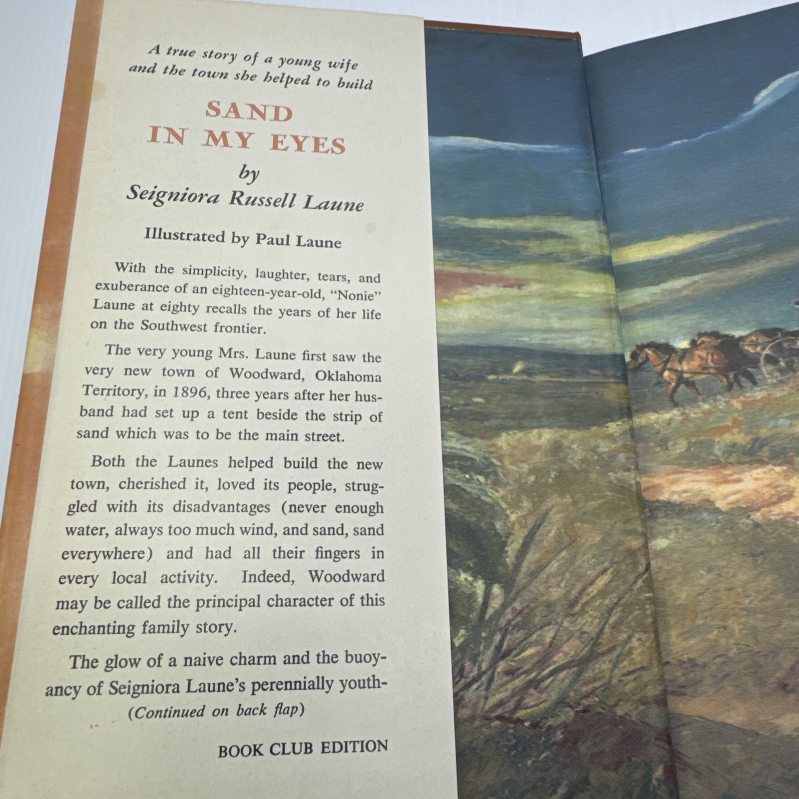 Sand in my Eyes Seigniora Russell Laune 1956 HC Frontier Life Woodward Oklahoma