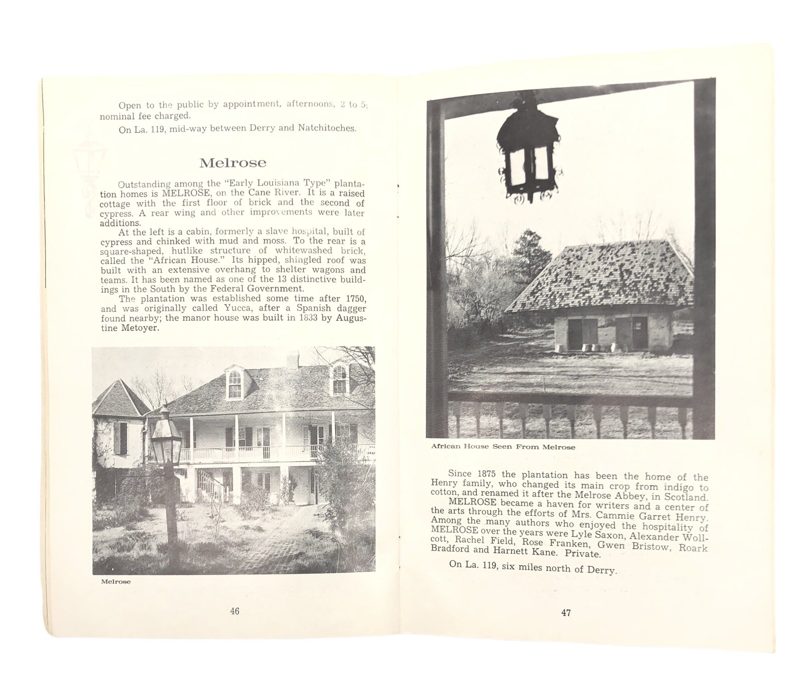 1952 Louisiana Plantation Homes Special Edition Tour Guide Booklet 83 Pages