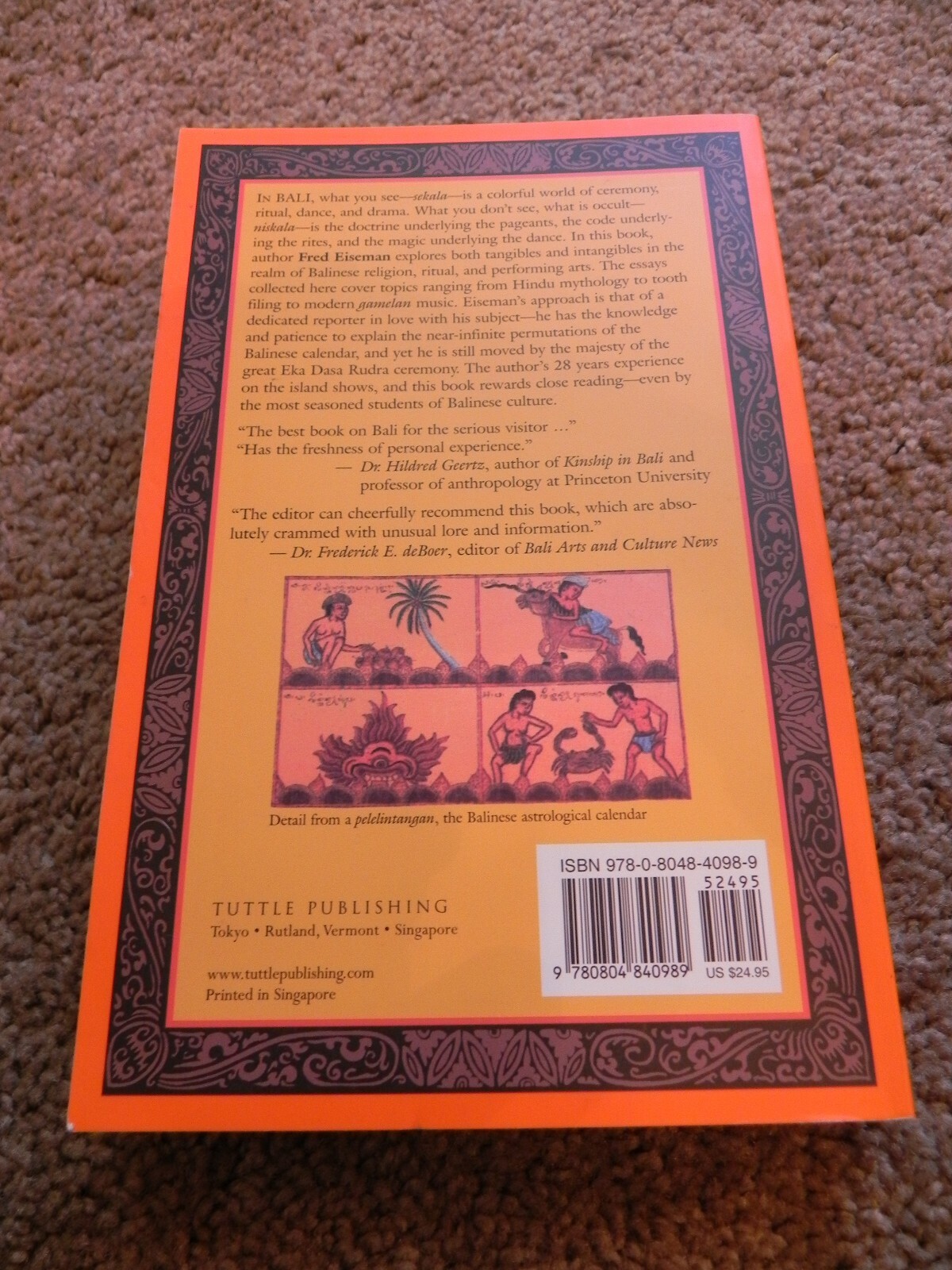Bali Sekala & Niskala By Fred B. Eiseman, Jr. 1990 Tuttle Publishing