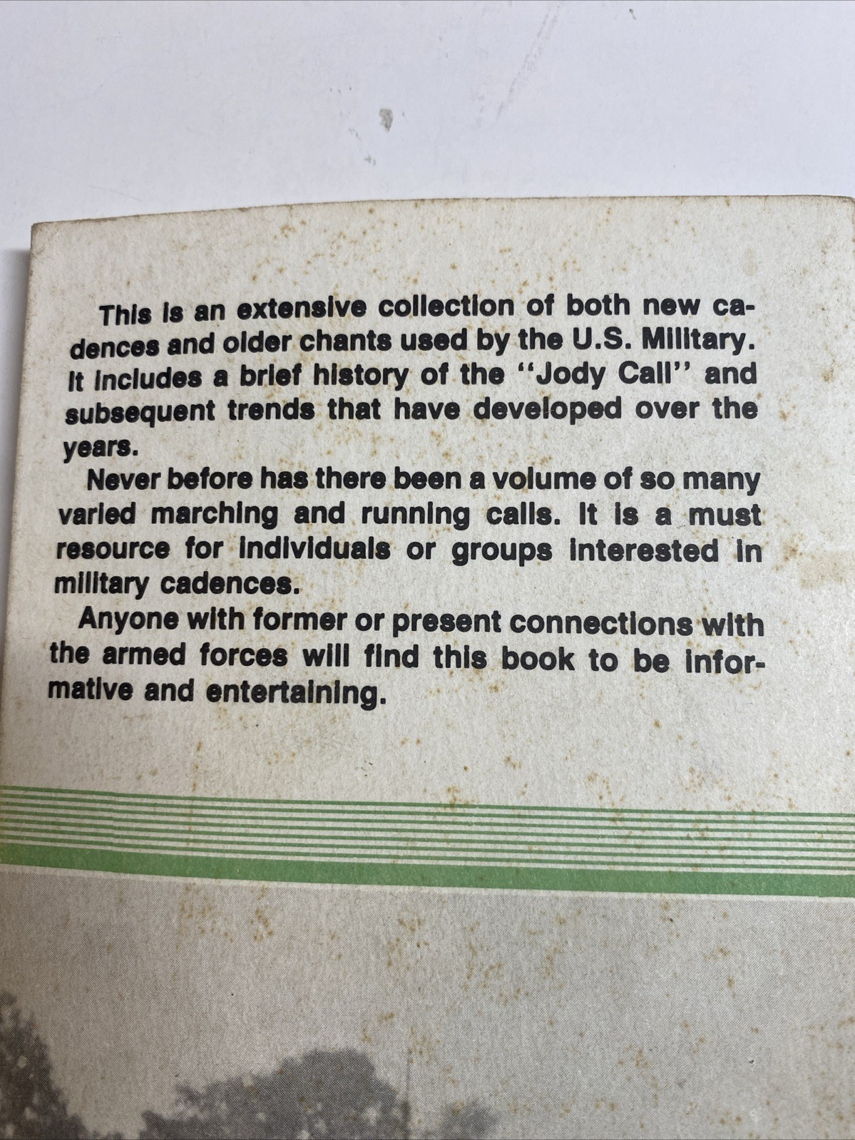 Military Cadences: Jody Call Book No. 1 1983 Softcover 152 pages