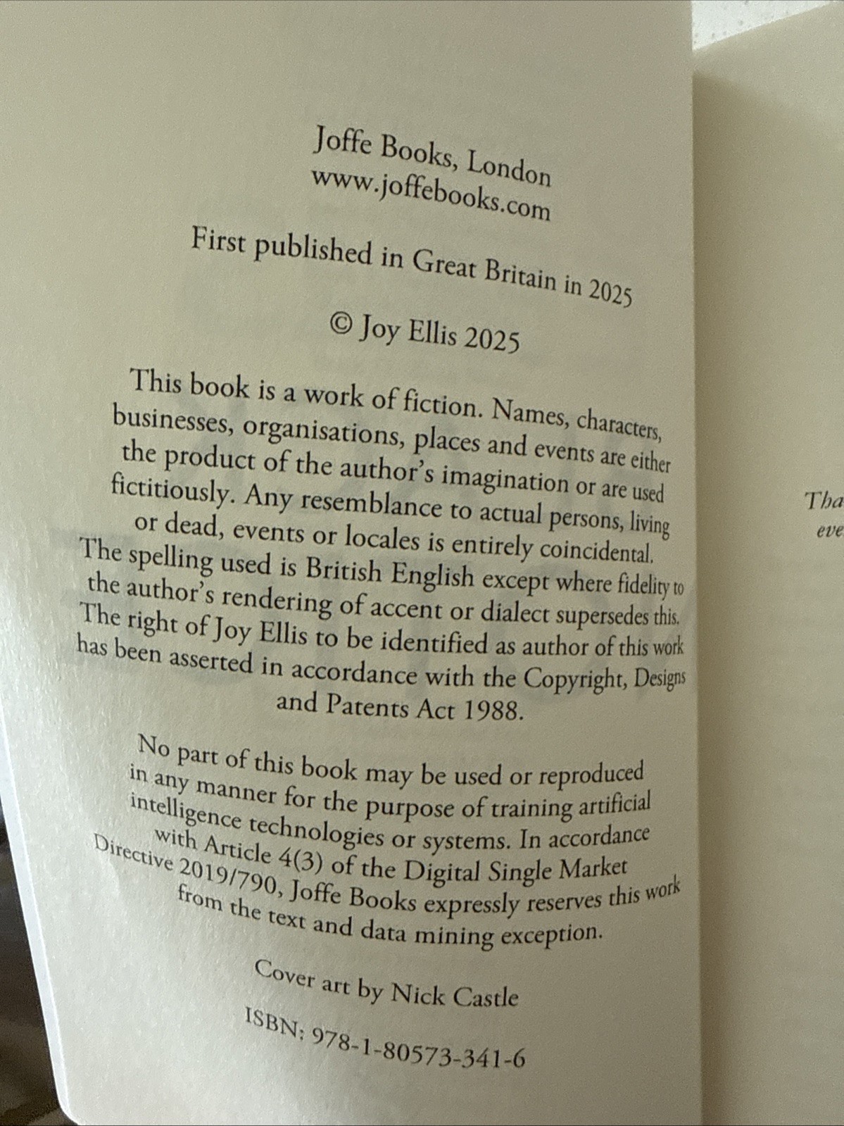 Joy Ellis Black Notice (Paperback) Di Jackman & DS Evans
