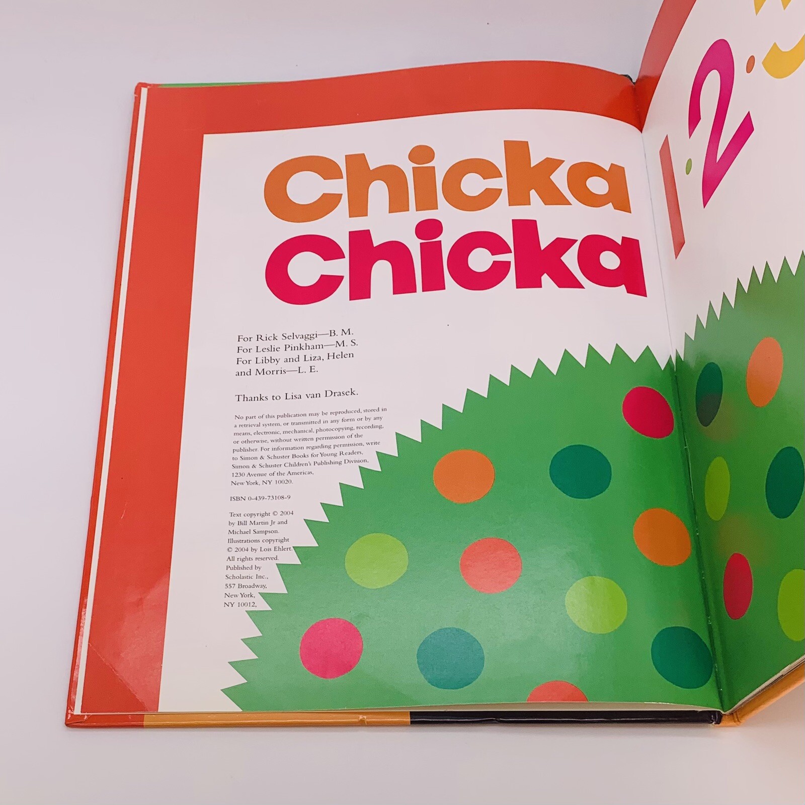 Chicka Chicka 1, 2, 3 by Bill Martin Jr, Michael Sampson & Lois Ehlert, 2004 HC