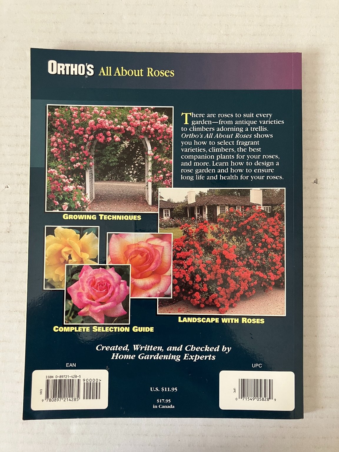 Ortho’s All About Roses 1999 First Edition Gardening Guide Meredith Corp PB