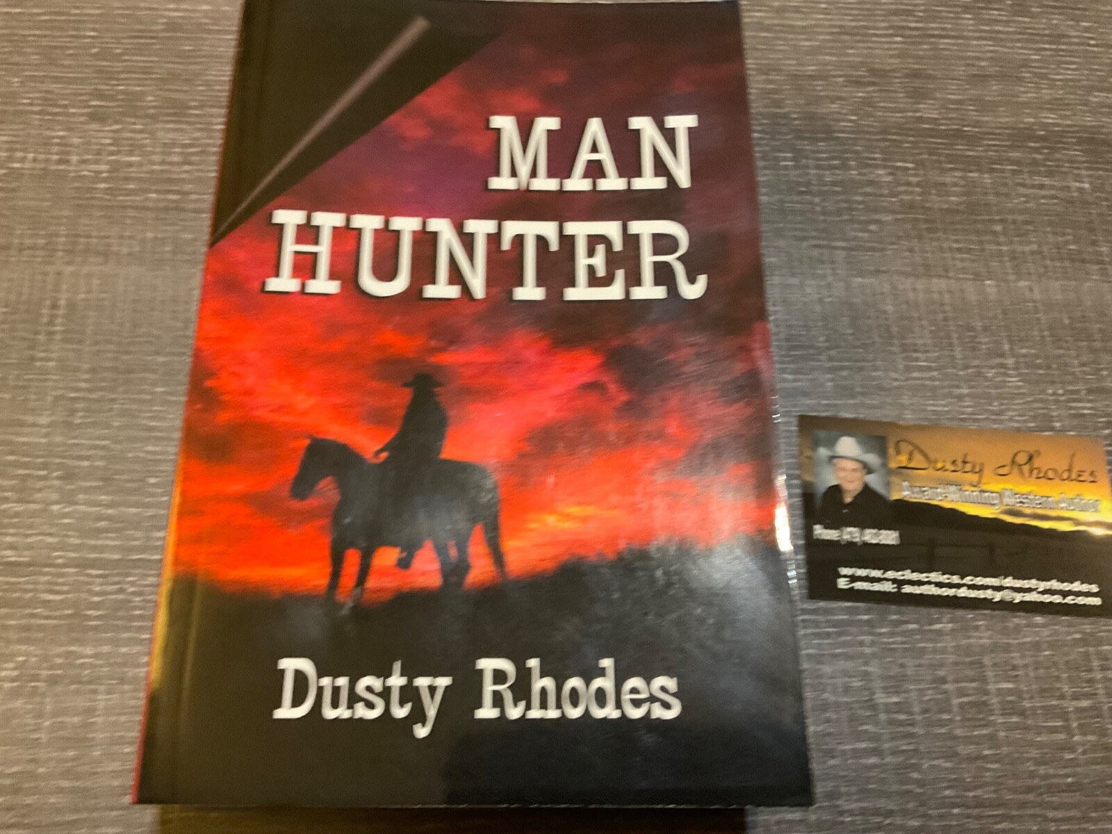 Manhunter By Dusty Rhodes (Trade Paperback) Signed With Rare Business Card
