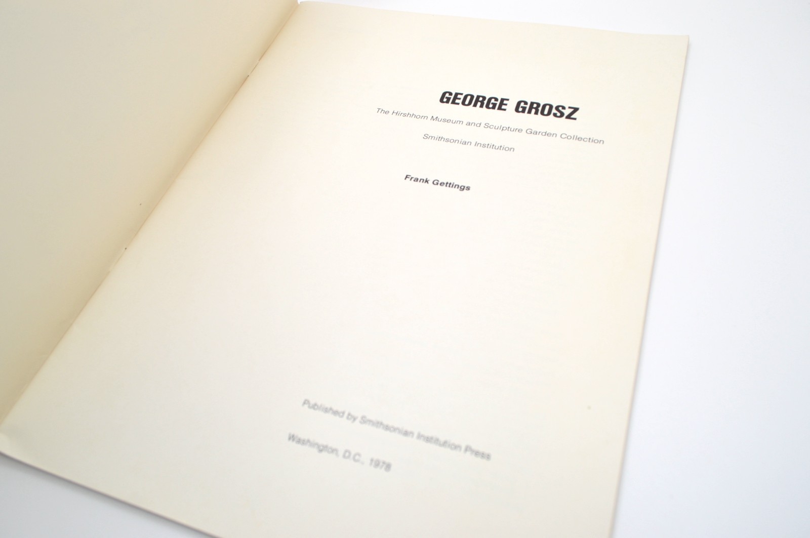 George Grosz, Hishhorn Museum, Smithsonian Institution, Exhibition Catalog, 1978