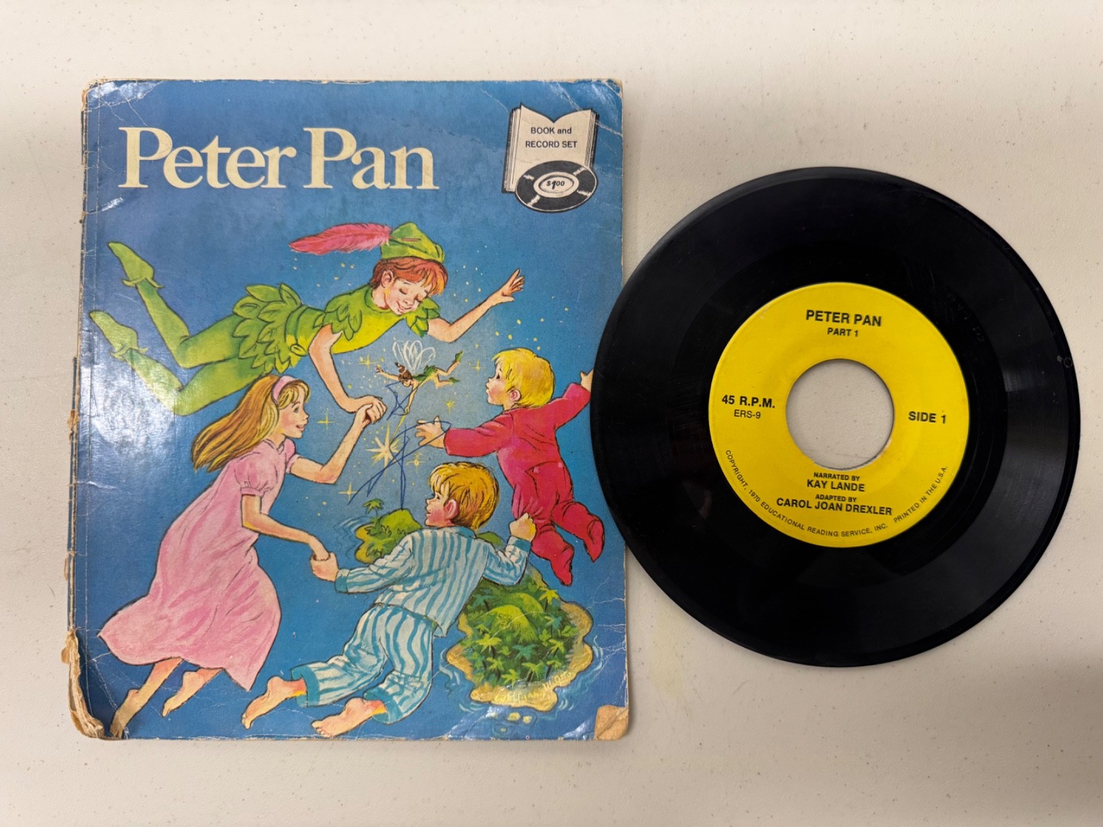 7 Vintage Children’s Records with Books plus 4 additional Records 45 RPM