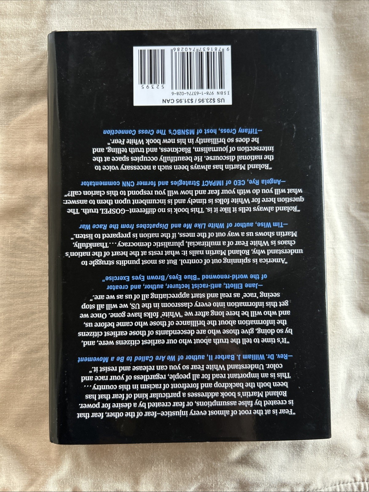 White Fear Hardcover Book Roland S Martin 1st Edition Politics Sociology History