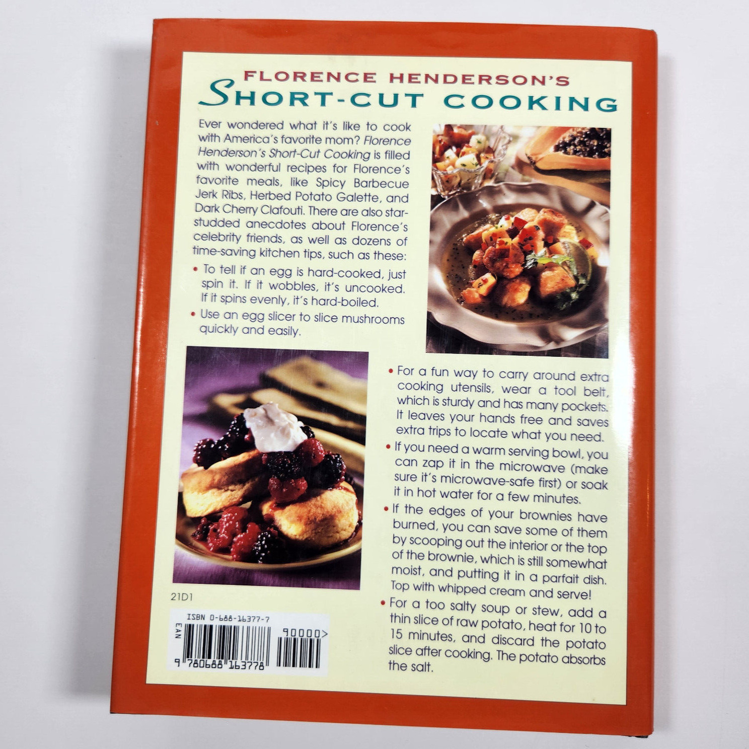 Florence Hendersons SIGNED Short Cut Cooking First 1st 1998 HC Carol Brady Bunch