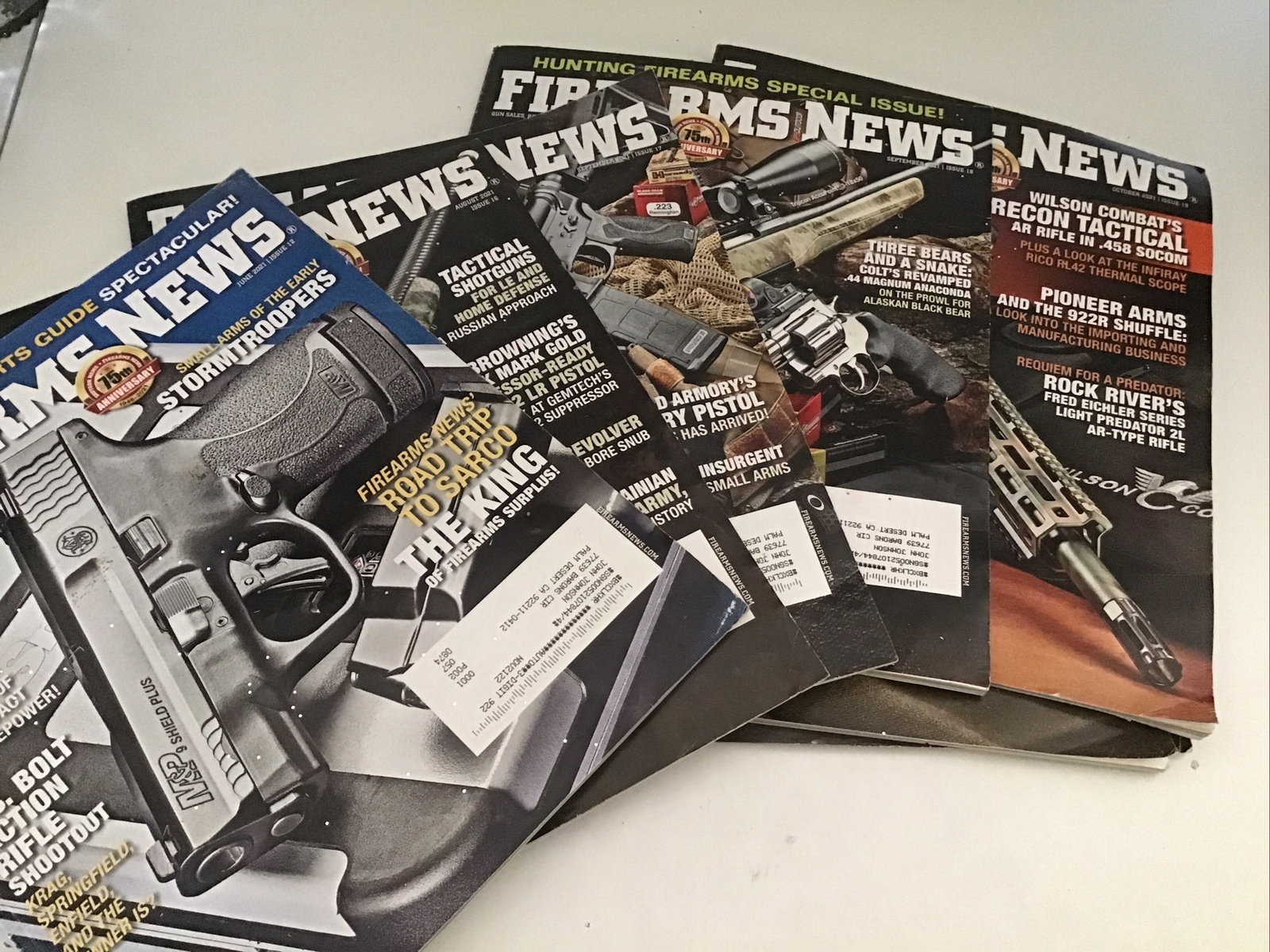 Lot 7 FIREARMS NEWS MAGAZINES; 2021 Issue 12,16-21