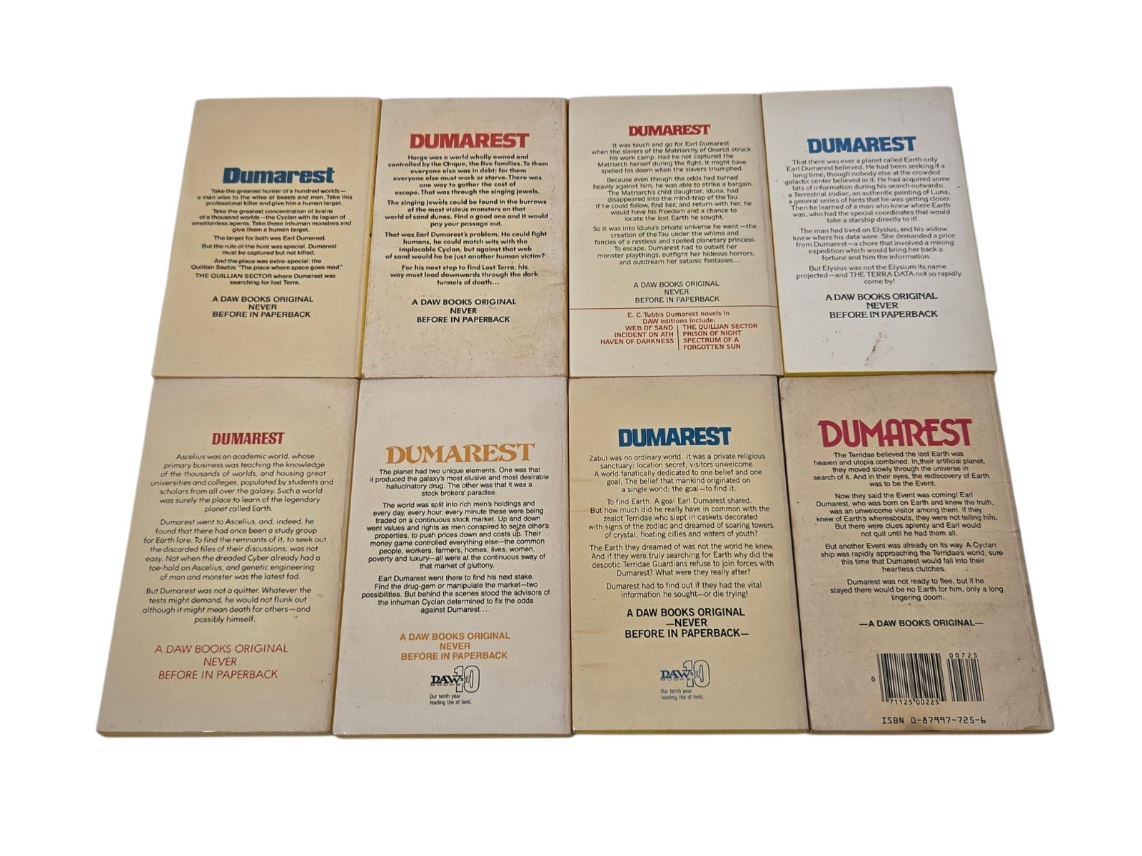 E.C. Tubb Dumarest of Terra Paperback Books Lot of 16 DAW FIRST PRINTING Sci-Fi