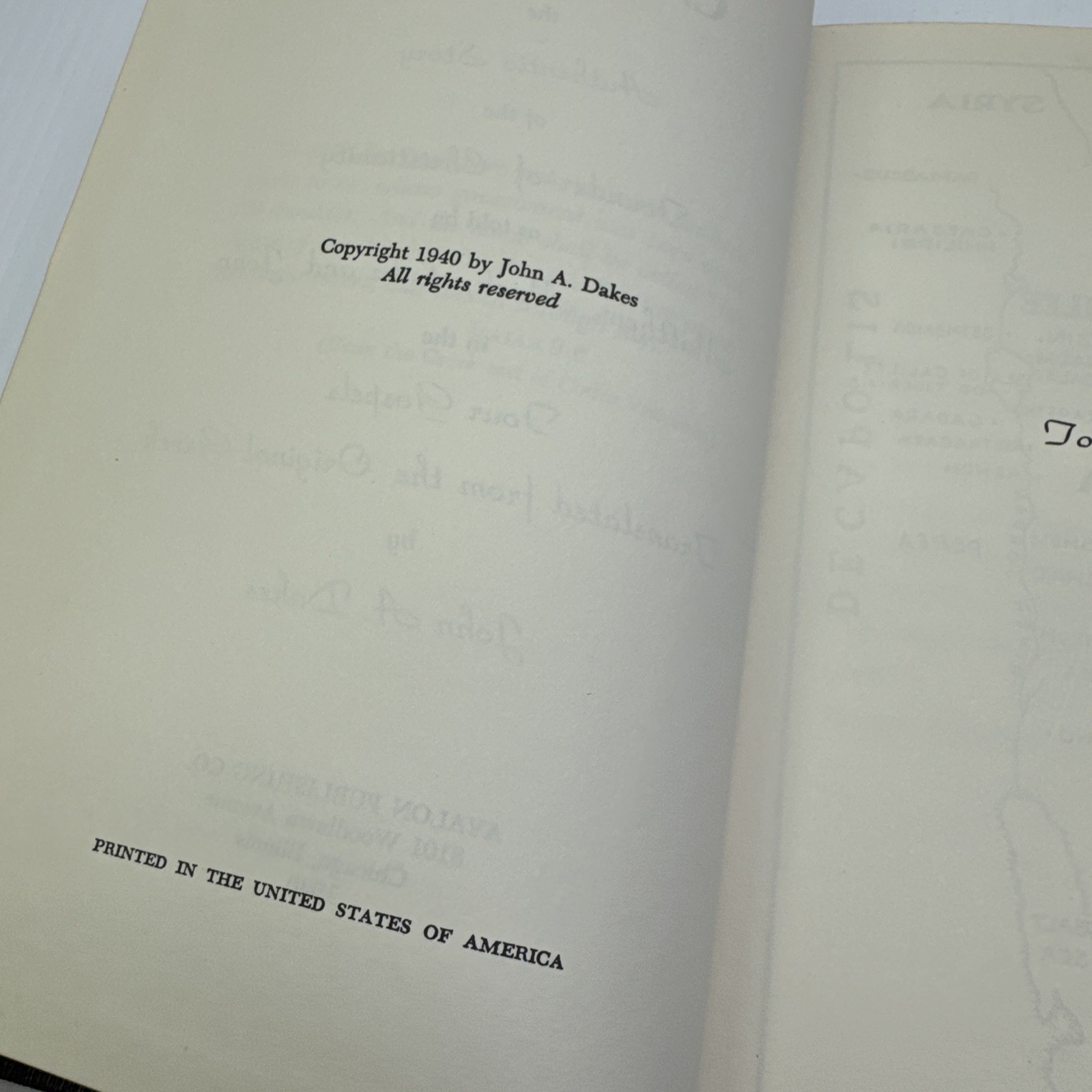 Christ Jesus the Authentic Story John A. Dakes Signed! 1940 HC Avalon Publishing
