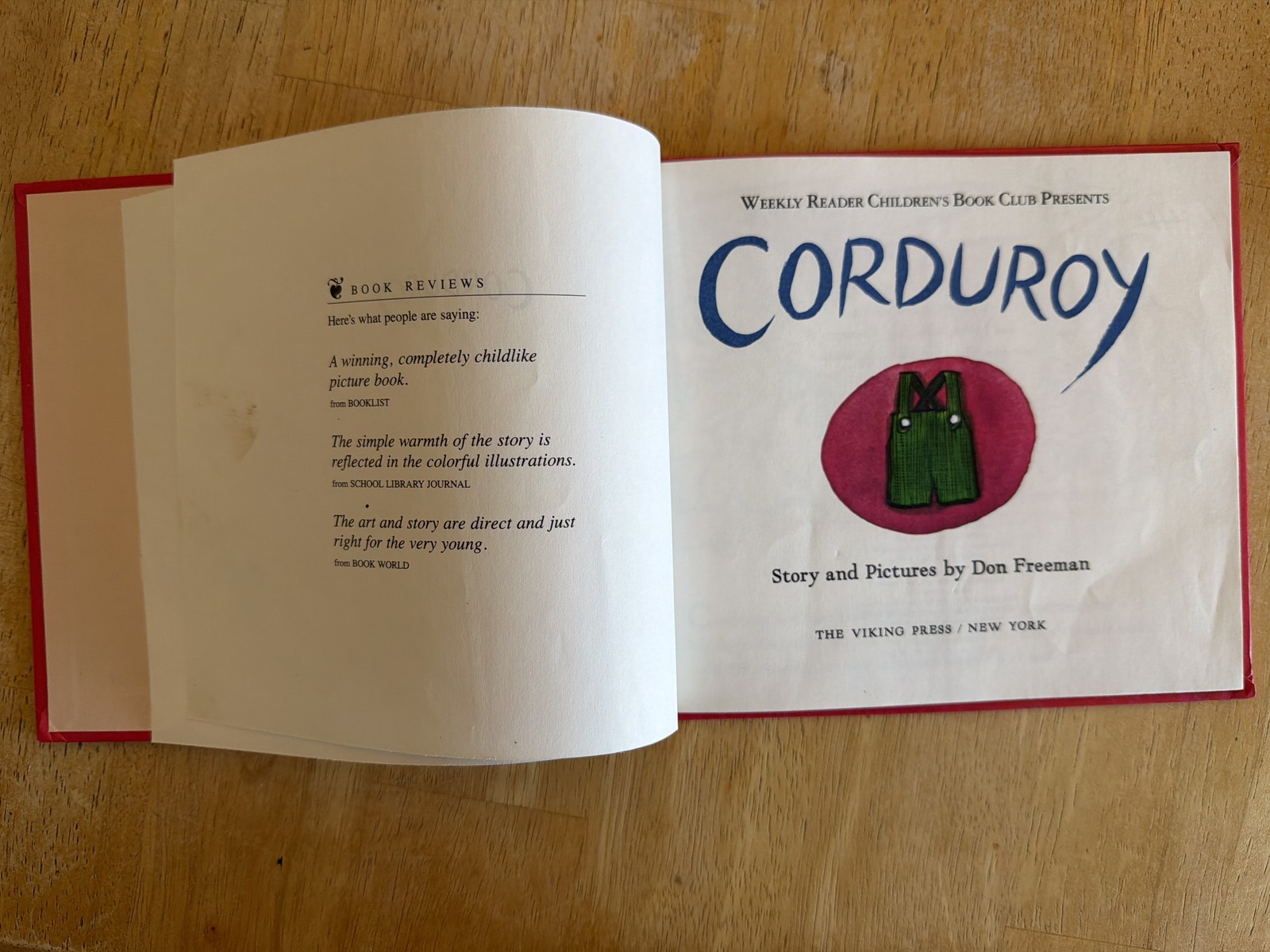 Corduroy 1968 by Don Freeman, HB, Mini version, Vintage 60s Children’s Book