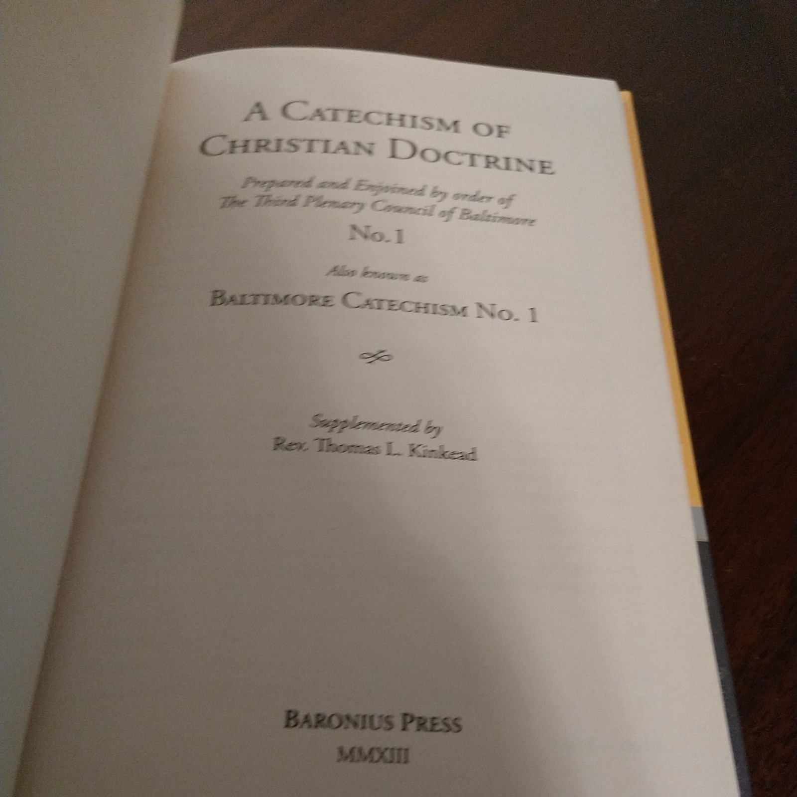 Baltimore Catechism No. 1 (Hardcover, Baronius Press, 2013)