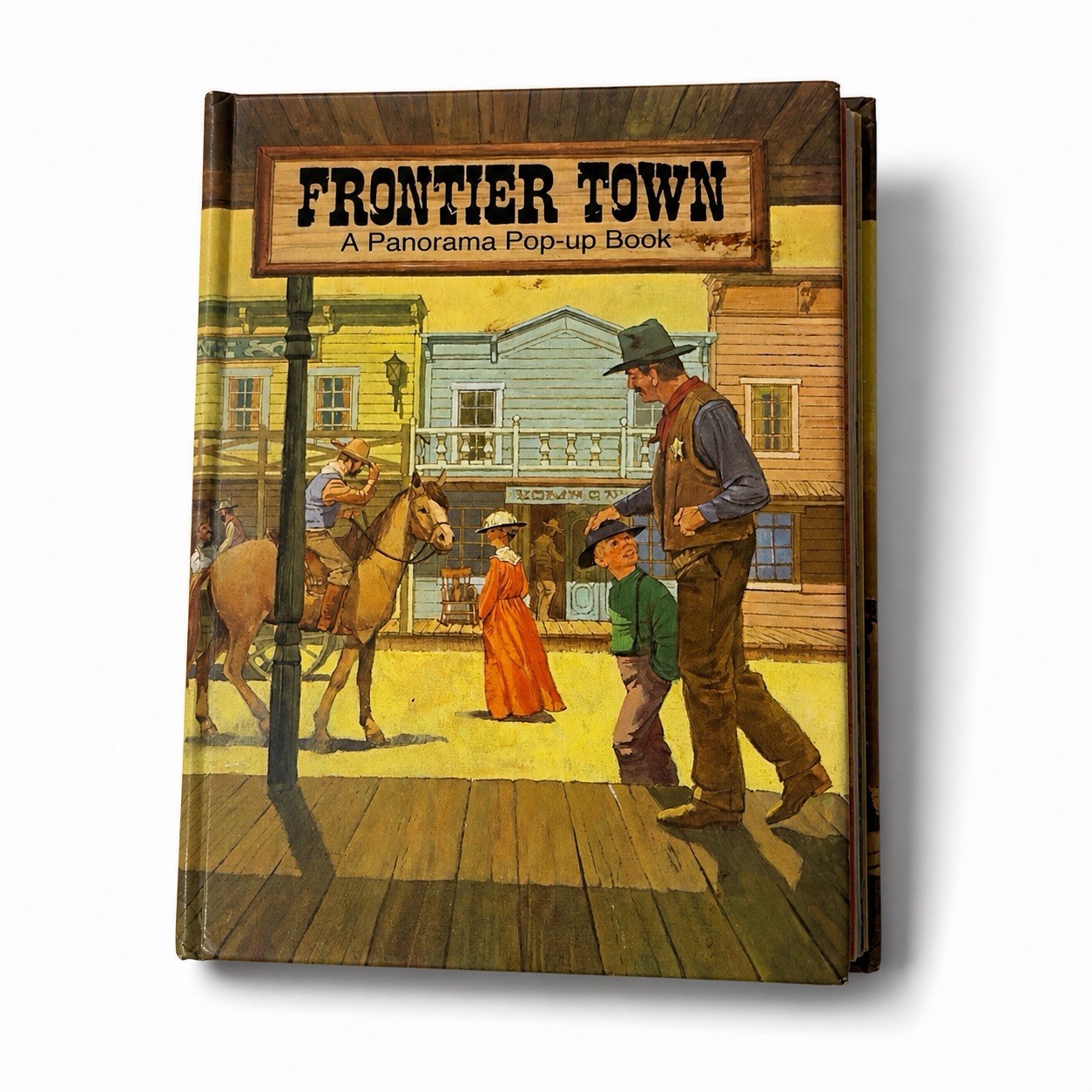 Frontier Town Panorama Pop-Up Book Vintage 1982 Peter Seymour Western Book