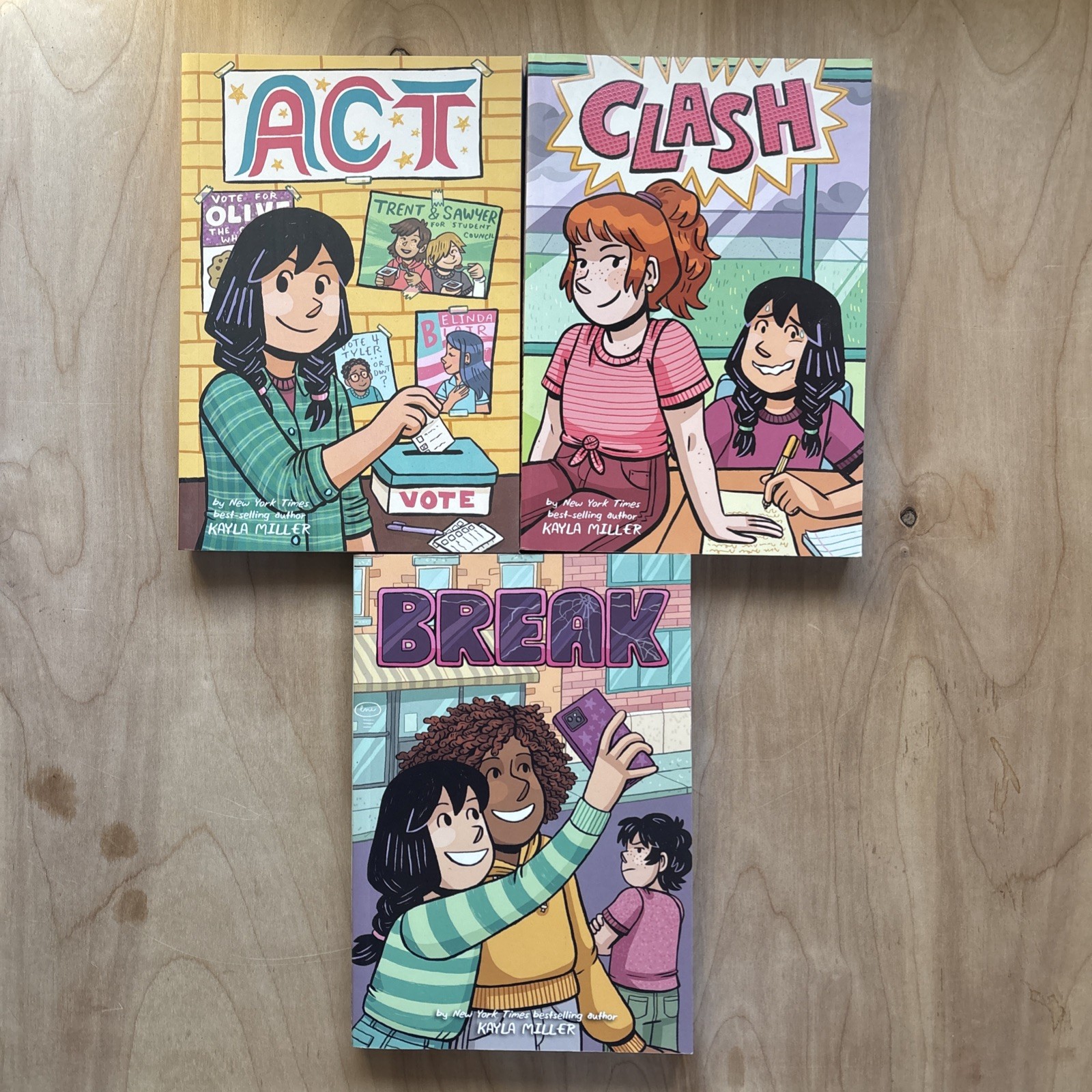 Kayla Miller (LOT OF 3) Paperback Graphic Novels Act Clash Break. New Unread