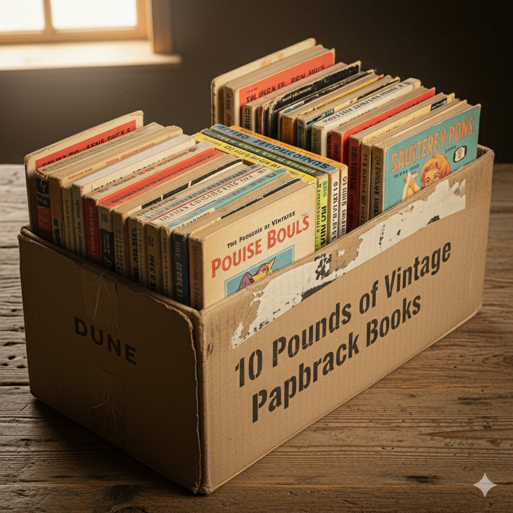 10 LB Mystery Box of Vintage Paperback Books! Wholesale – Random Approx: 22-24