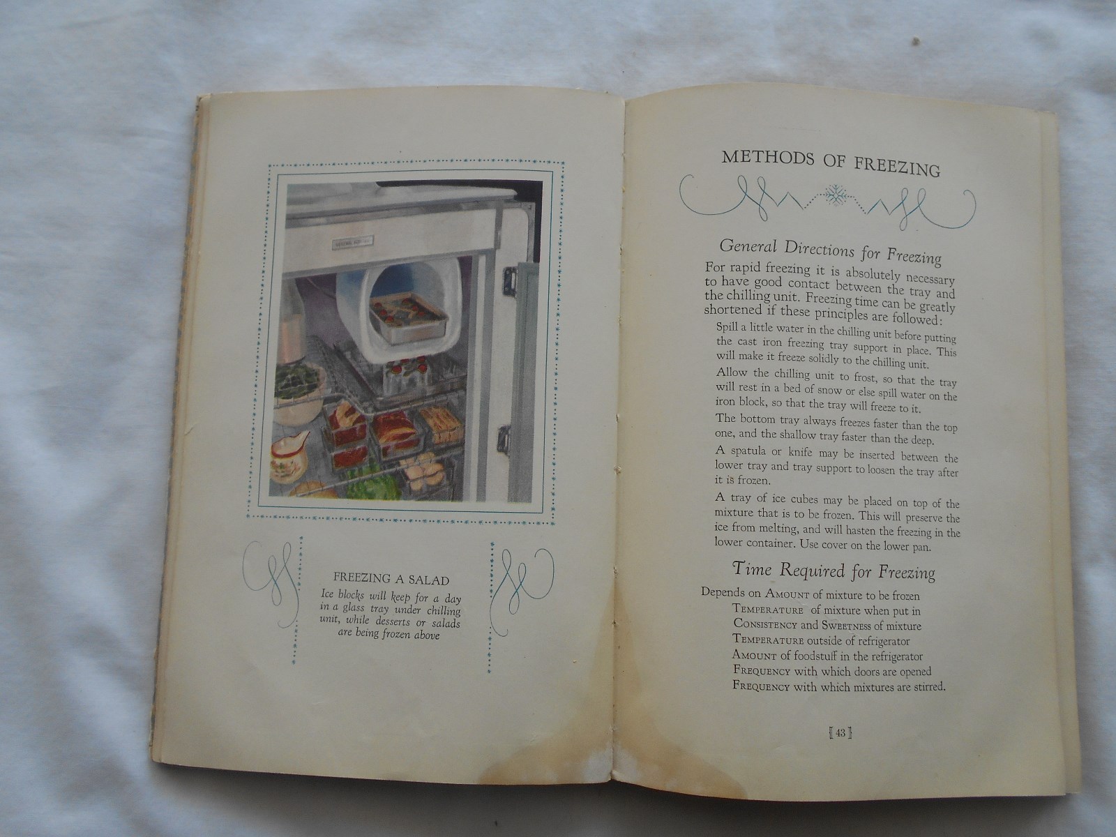 GENERAL ELECTRIC REFRIGERATOR RECIPES AND MENUS COOKBOOK-1927-136 PAGES