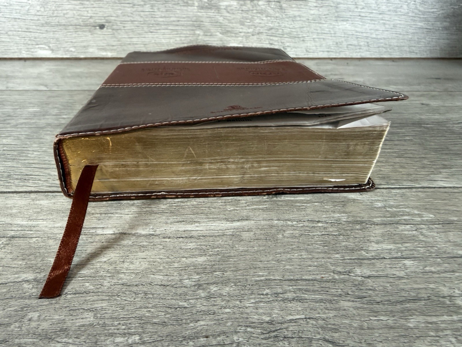 NKJV/RVR Bilingual Bible Leathersoft Brown (Spanish Edition) 2018 ( READ)