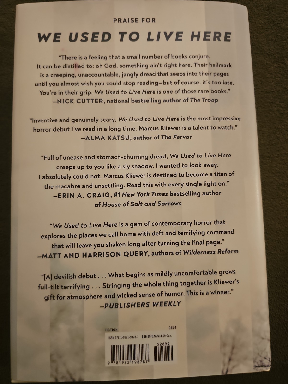 We Used to Live Here : A Novel by Marcus Kliewer (2024, Hardcover)! Pre-Owned!