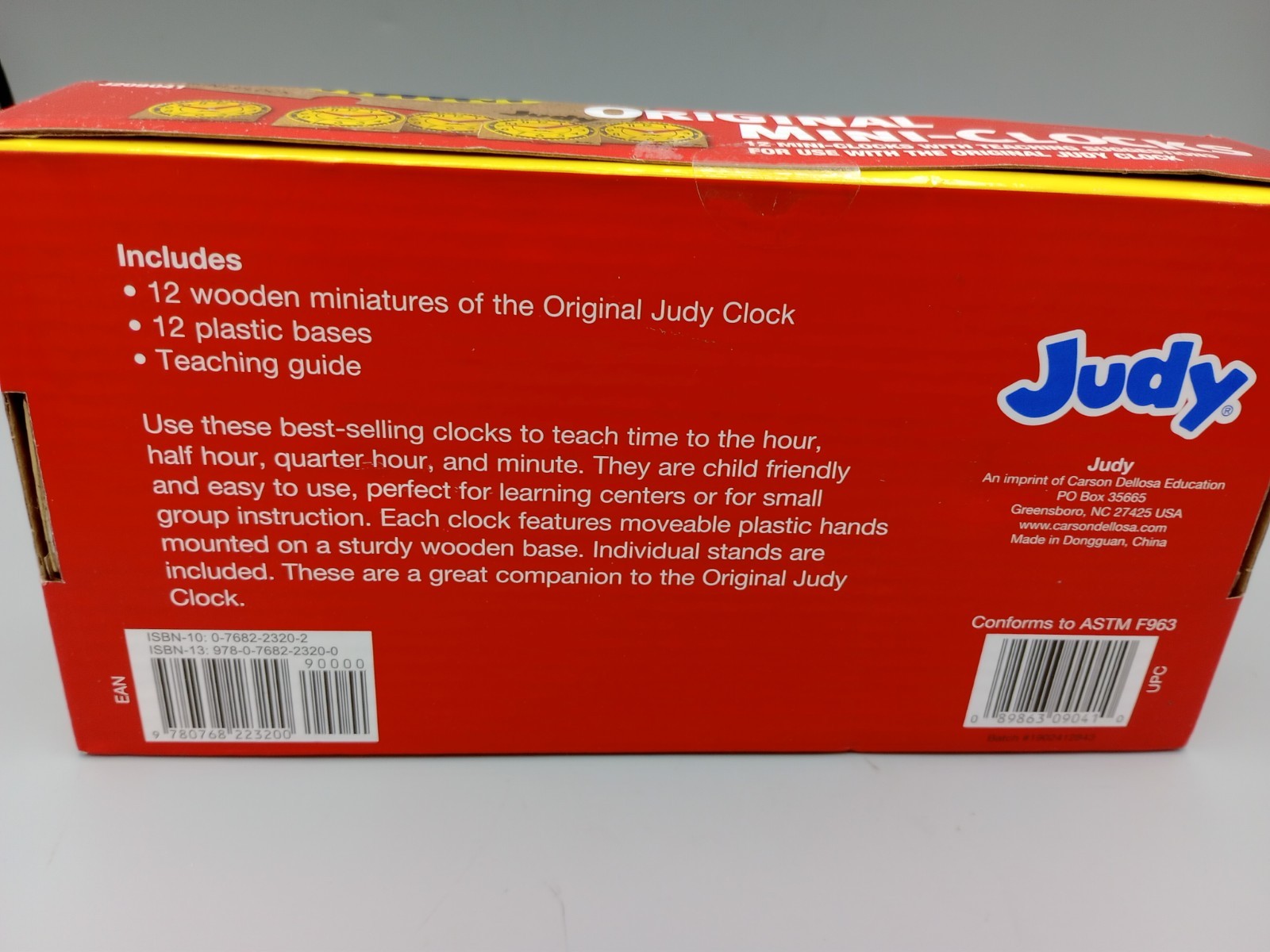 Mini Judy® Clocks by School Specialty Publishing Staff 2001 Quantity pack of 12