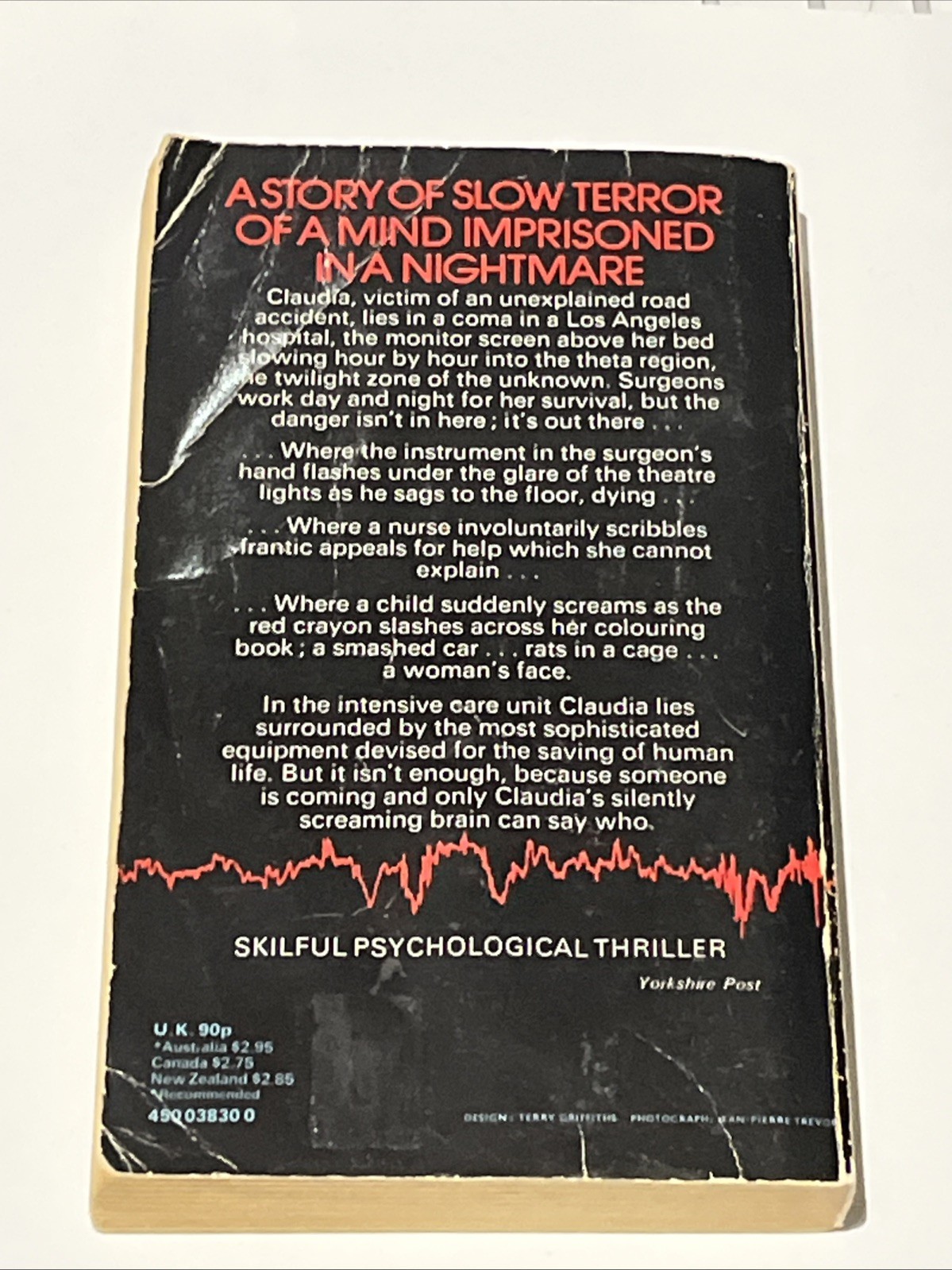 Elleston Trevor THE THETA SYNDROME 1977 Vtg Medical Thriller 70s Vtg Horror Book