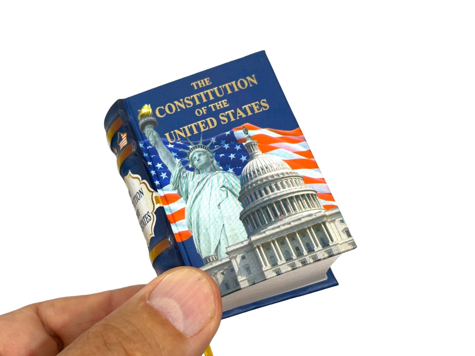 The Constitution of the United States mini book 2.50″ H in English and Spanish