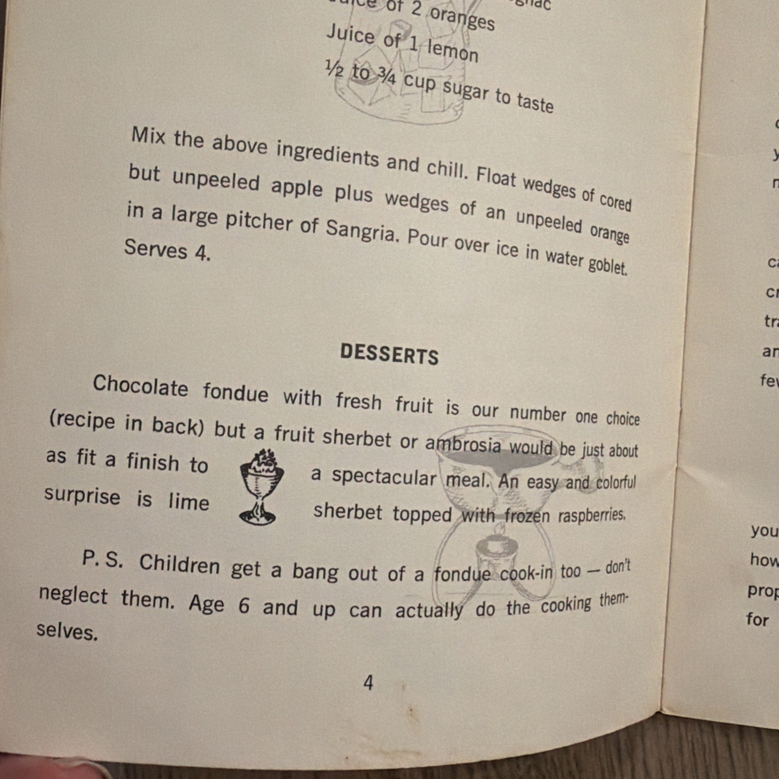 Vtg 1968 FONDUE Cook-In COOKBOOK Recipes PAPERBACK Pamphlet USA Potpourri PRESS