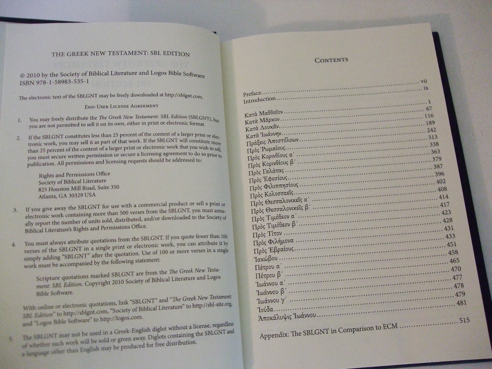 The Greek New Testament SBL Edition, 2010