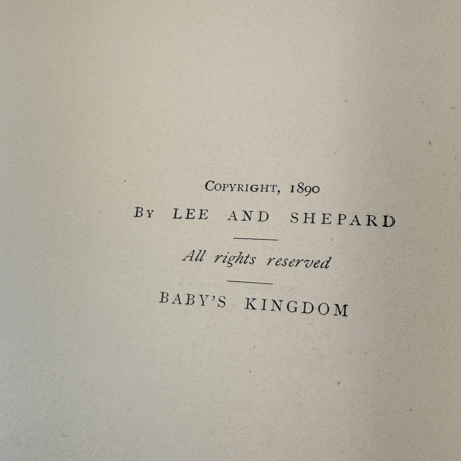 Vintage 1897 Baby’s Kingdom Annie F. Cox Baby Memory Book Hardcover Boston MA