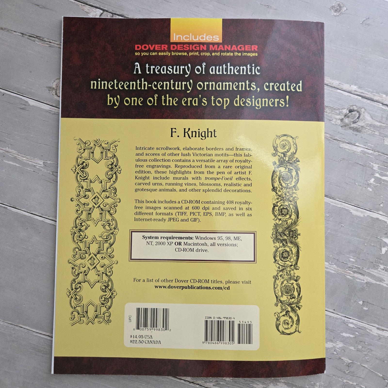 408 Victorian Ornamental Designs [w/ CDROM] by Dover